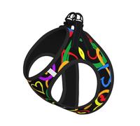 S Pet Laisse gilet et harnais pour chien - Ensemble de laisse de petite taille avec boucle imprimé arc-en-ciel Gay Pride
