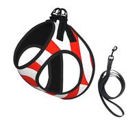 S Pet Laisse gilet et harnais pour chien - Ensemble de laisse imprimé cible de petite taille avec boucle, compagnon canin de voyage en plein air