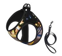 S Pet Laisse Gilet Harnais pour Chien - Petite Taille à couper le souffle Jamaïque Beach Print Leash Set avec Boucle, Compagnon Canin Outdoor Dog Walking