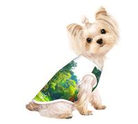 S Pet T-shirt imprimé court de golf respirant sans manches pour animal de compagnie - Petits à moyens chats, chiot, yorkshund, teckel, bouledogue français