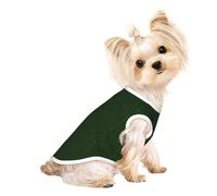 S Pet T-shirt respirant sans manches - Doux Hunter Green Floral Petals Pattern Print Gilet extensible pour chiens et chats, débardeur léger
