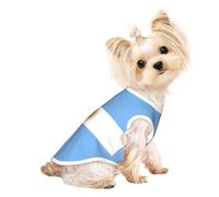 S Pet T-shirt respirant sans manches imprimé drapeau argentin pour animal de compagnie - Petits à moyens chats, chiot, yorkshund, teckel, bouledogue français