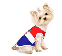 S Pet T-shirt respirant sans manches - Léger imprimé drapeau de la République de Croatie pour chiens de petite et moyenne taille