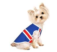 S Pet T-shirt respirant sans manches Motif drapeau de l'Islande Pour petits et moyens chats, chiot, yorkshund, teckel, bouledogue français