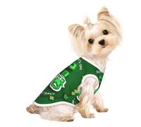 S Pet T-shirt respirant sans manches pour animal de compagnie - Gilet extensible doux imprimé Happy St. Patrick pour chiens et chats de petite et moyenne taille