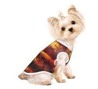 S Pet T-shirt respirant sans manches pour chats et chiens - Débardeur léger imprimé phénix avec élastique