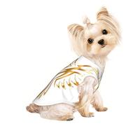 S Pet T-shirt respirant sans manches pour chats et chiens - Débardeur léger imprimé phénix avec élastique