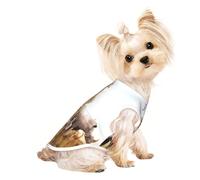 S Pet T-shirt respirant sans manches pour chats et chiens - Débardeur léger imprimé safari avec élastique