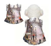 S Pet T-shirt sans manches avec imprimé Rainy Street In Paris