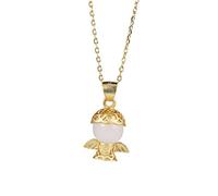 S Petit Ange néphrite Blanc Jade pendent Collier Chinois chaîne de clavicule rétro pour Les Femmes Bijoux Cadeaux