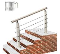 S Pince de poteau de balustrade pour escalier extérieur ils Solut pour personnes âgées et système horizontal avec kit d'installation 60 cm Taille