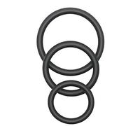 S Pleasures Trio Rings Rings Set Black 123 g