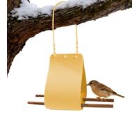S pour oiseaux d'extérieur en silicone avec perchoirs en bois et sangle réglable | en silicone pour oiseaux pour observer depuis la fenêtre, décoration de jardin et
