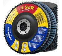 S&R 10 Disques à Lamelles 125 Grain 60. Disque de poncage 125 pour Acier | Inox - Bois - Métal - À compartiments