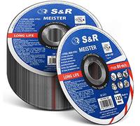 S&R 50 Disque à tronçonner 125 Metal Fer Acier Inox Aluminium. Disque Meuleuse 125 metal Extra fin - 50 Disques pour Meuleuse 125 Métal Fabriqués en Europe