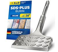 S&R Burin SDS PLUS Carrelage Burin Plat pour Carreleur 165 x 75mm Qualité