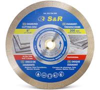 S&R Disque à tronçonner diamanté 200 x 25,4 x 7 mm (1,6 mm) Lame de scie de table pour porcelaine, grès cérame, carrelage dur, granit.