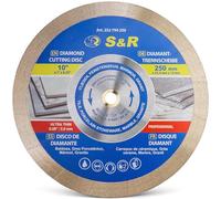 S&R Disque à tronçonner diamanté 250 x 25,4 x 7 mm (1,6 mm), scie de table pour porcelaine, grès cérame, carrelage dur, granit