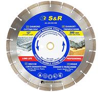 S&R Disque Diamant 300 à Tronçonner Granit Béton Marbre Maçonnerie Briques. Lame de coupe à segments professionnelle