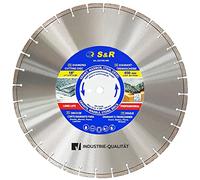 S&R Disque Diamant 450 à Tronçonner Granit, Béton, Marbre, Maçonnerie, Briques. Lame de coupe à segments professionnelle pour meuleuse et scie de table