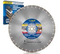 S&R Disque Diamant 500mm à Tronçonner Granit, Béton, Marbre, Maçonnerie, Briques. Lame de coupe à segments professionnelle pour Scie de sol et scie de table