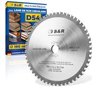 S&R Disque Lame de Scie Circulaire 190 x 30 x 2,4mm, 54 dents Multimatériaux