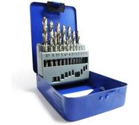 S&R Forets HSS à Métaux et Acier 1-10 mm, angle 118 °, set de 19 pièces, série GM, DIN 338, acier HSS, coffret métal. Qualité Professionnelle.