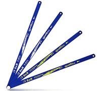 S&R Jeu de Lames de Scie à Métaux 300mm 4pcs : 2 lames de rechange scie à main 300mm + 2 lames scie á métaux bimétalliques 300 mm MADE IN GERMANY