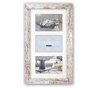 ZEP S.r.l. Nelson 6 3Q Cadre Photo en Bois Blanc pour 3 Photos 10 x 15 cm Blanc G