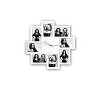 s. R. L pc008w horloge murale pour 8 photos 10x15 cm blanc trieste, plastique