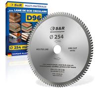 S&R Lame de scie circulaire 254 x 30 mm 96 dents. Lame TCT Coupe Bois et Multimatériaux