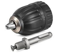 S&R Mandrin Perceuse Autoserrant 1.5-13 mm 1/2-20UNF avec Adaptateur SDS-plus. Mandrin Sds-plus Pour Perceuse et Visseuse Bosch Metabo Makita et autre marques