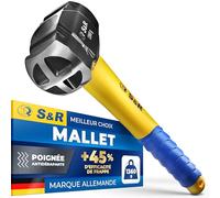 S&R Massette 1.3 kg. Masse Marteau de Maçon Professionnel | Massette en acier forgé C50. Manche en fibre de verre - Accessoire Outils à main