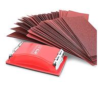 S&R Papier a Poncer bois - 80 Papier de Verre Ponceuse Cale a poncer 10 Feuilles Abrasives par grain : P 40/60 / 80/120 / 180/240 / 320/400 Feuilles 93 x 230 mm pour ponceuse manuelle