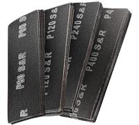 S&R Papier à Poncer Placo Plâtre 280 x 93 Grilles de Ponçage 40 Feuille a poncer Bois Cloisons Sèches grain 80 - 120-220 - 400 mm Patins Papier Abrasif Ponceuse Bois Métal Mastic Peinture