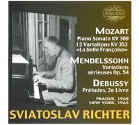 S.Richter in Prag & New York Live 1 - Mozart: Piano Sonata KV 309 Mendelssohn: Variations Sérieuses OP. 54 Debussy: Préludes, 2e Livre