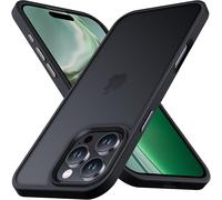 S¿¿rie Coque pour iPhone 16 Pro, [Protection de Qualit¿¿ Militaire] [Dos Translucide Mat] ?tui Housse PC Rigide R¿¿sistante aux Chocs, Design ¿¿l¿¿gant Mince Protection Compl¿¿te L¿¿g¿¿re, Noir