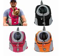 (S,Rose)Travel Pet Dog Carrier Puppy Travel Mesh Backpack Front Portable Shoulder Bag Fiis -Ao