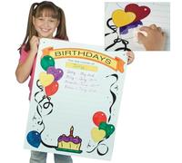 S & S dans le monde entier 16444 Write-On Wipe-off Happy Birthday Poster