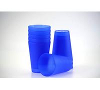 S&S-Shop 40 Gobelets en plastique réutilisables Bleu 0,4 l