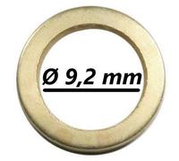 S&S-Shop Lot de 100 anneaux - Diamètre extérieur : 13,2 mm - Diamètre intérieur : 9,2 mm - Acier laitonné - Utilitaire - Parfaits pour surélever et aligner les portes