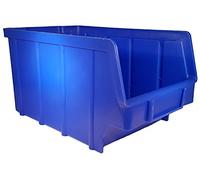 S&S-Shop Lot de 25 caisses de rangement empilables - Bleu - Taille 3 (145 x 248 x 127 mm) - Empilable/Vision Étagère Box/Stockage Box