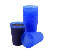 S&S-Shop Lot de 25 gobelets en plastique, réutilisables, 0,4 l., bleus, à usages multiples, pour fêtes