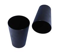 S&S-Shop Lot de 5 gobelets en plastique Noir 0,4 l