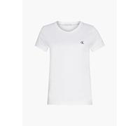 Calvin Klein Jeans Haut en tricot manches courtes CK Embroidery Slim Tee J20J212883 Femme Blanc S