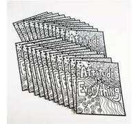 S&S Worldwide Attitude is Everything Lot de 24 affiches artistiques en velours 20,3 cm de largeur 25,4 cm de long