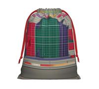 S Sac de Noël avec cordon de serrage - Sacs réutilisables pour l'école, les mathématiques, les fêtes de Noël, les cadeaux de mariage, les anniversaires