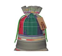 S Sac de Noël réutilisable - Pochette cadeau avec cordon de serrage imprimé mathématiques pour vacances, anniversaire et mariage