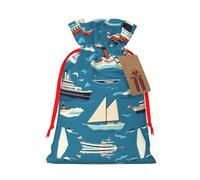 S Sac de Noël réutilisable - Sac de transport maritime avec cordon de serrage pour Noël, vacances, fête, mariage, anniversaire