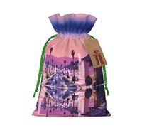 S Sacs de Noël avec cordon de serrage - The Old Hollywood Print Christmas Party Pochettes de vacances pour mariages, anniversaires